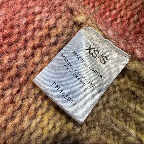 Grace+Karma Wool Knit Oversized Cardigan Size XS/S Multicolor Women's Sweater - Picture 7 of 9